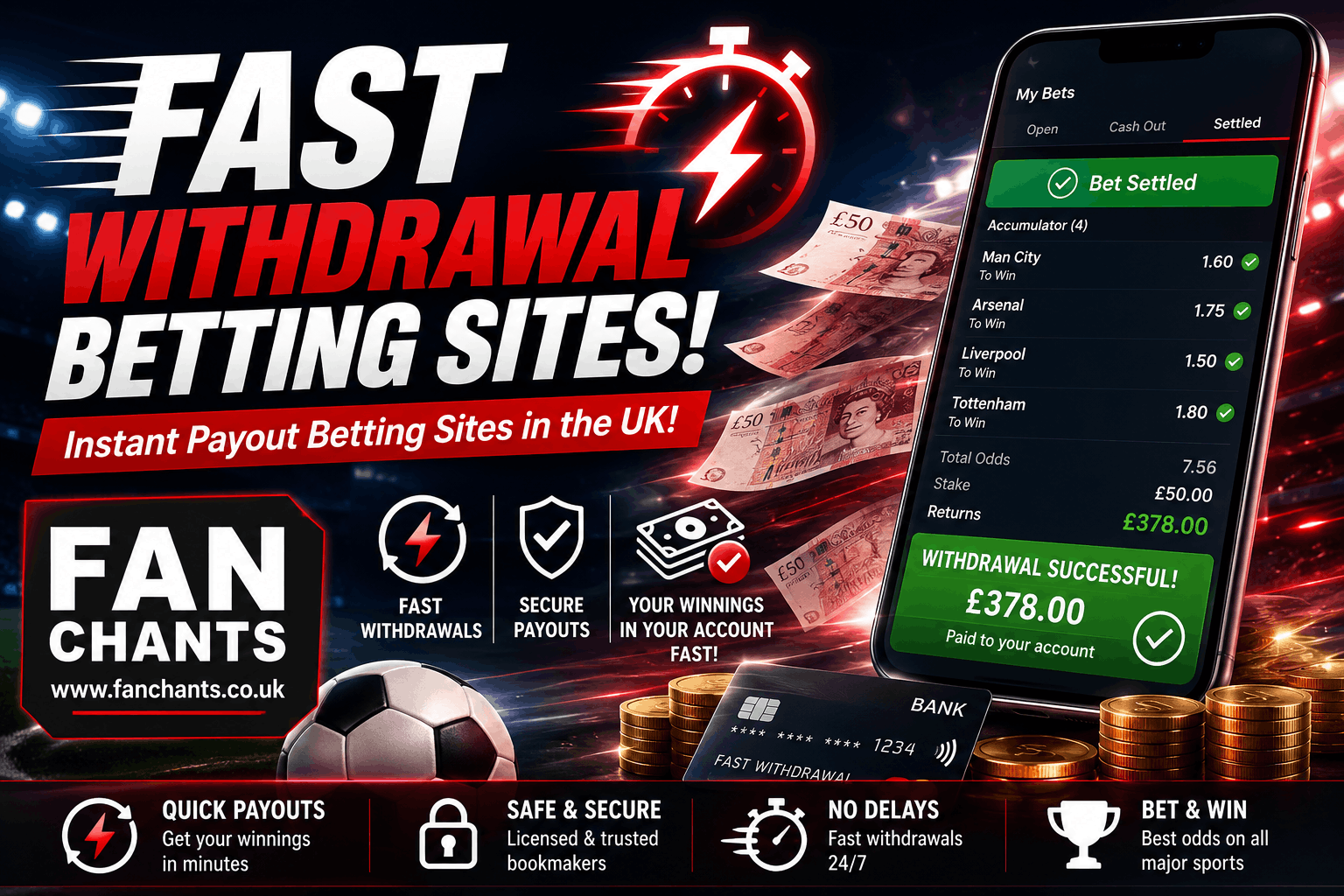 Best Fast Withdrawal Betting Sites in the UK For Instant Payouts